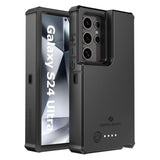 ZEROLEMON Battery Case for Galaxy S24 Ultra 10000mAh, 18W Fast Phone Charging Power to Galaxy S24 Ultra, ZeroShock Extended Charger Case Cover for The S24 Ultra - Black