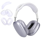 kwmobile 3 in 1 Case for Apple AirPods Max - Clear TPU Cover for Headphones - Anti-Scratch Ear Pad, Ear Cups, Cushion, Headband Protection - Transparent/Lavender