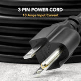 Ul Approved 6Ft Universal Power Cord (5 Pack) - Iec C13 To Nema 5-15P Computer Monitor Cable For It Departments, Data Centers & Bulk Purchasing - 18Awg 10A 125V