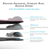 Ergonomic Mouse Pad With Wrist Rest Support&Gel Cushion For Desk; Cute Computer Decor Accessories For Women. Small Mousepad Mat Laptop Pads For Office&Home. Ergo Supplies & Aesthetic (00Black)