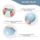 Dusty Baby Blue Balloons, 50Pcs 12 Inches Light Blue White Metallic Gold Confetti Birthday Balloons For Kids Boy Baby Shower Birthday Party Wedding Anniversary Bridal Engagement Graduation Decorations