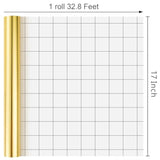 Gold Wrapping Paper Roll - 17 In X 32.8 Ft(46.5 Sq.Ft.) Metallic Gold Solid Color Gift Wrap With Grid Cutting Lines For Christmas, Wedding, Birthday, Valentines Day, Mothers Day, Baby Shower