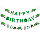 3 Pcs Garbage Truck Birthday Decorations Trash Truck Birthday Banner Waste Management Recycling Rubbish Party Favors For Boys And Girls Baby Shower Parties Supplies