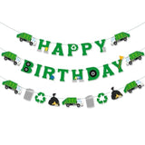 3 Pcs Garbage Truck Birthday Decorations Trash Truck Birthday Banner Waste Management Recycling Rubbish Party Favors For Boys And Girls Baby Shower Parties Supplies