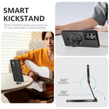 For Samsung Galaxy S21 Ultra Case, Dual-Side Magnetic Ring Holder,Compatible With Magsafe, Anty-Slip Grip,Military-Grade Protective, Adjustable Kickstand, Magnetic Phone Case (Black)