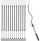 12 Pcs Pen Lanyards Retractable Elastic Pen Leash Strap for Clipboard Holder Touchscreen Attachment Notebook Office Supplies