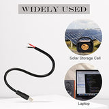 2 Pcs Dc7909 Power Pigtails Cable, 12V Dc 8Mm Male Plug To Bare Wire Open End Power Wire Supply Repair Cable, 16Awg Dc 7.9 X 5.5Mm Barrel Connector Pigtail For Solar Cell, Laptop Power(0.3M)