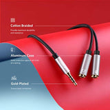 UGREEN Headphone Splitter 3.5mm 2 Female to 1 Male Mic and Audio Y Splitter TRRS Headset Adapter Cable Stereo Compatible with Switch 2/PS4/PS5 Steam Deck Xbox PC Laptop Phone Tablet Gaming