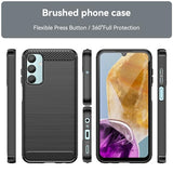 for Galaxy M15 5G Phone case, Shockproof, Scratch Resistant Carbon Fiber Jacket, Soft TPU,for Galaxy F15 5G case (Black)