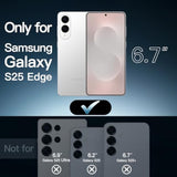 JETech Case for Samsung Galaxy S25 Edge, Non-Yellowing Slim Minimalist Shockproof Bumper Protective Phone Cover, Anti-Scratch Hard PC Back (Clear)