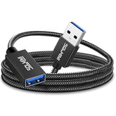 Usb Extension Cable 8 Ft, Male To Female 3.0 Usb 5 Gbps High-Speed Transmission Cable Compatible With Gamepad, Keyboard, Flash Drive, Hard Drive, Printer, Vr, Ps5