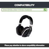 Adh300 2.4Ghz Tv Earpads Cushion Replacement With Protein Leather For Adh300 2.4Ghz Tv Wireless Headphone