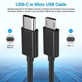 USB C to Micro USB Cable,Type C to Micro USB Charger Compatible with Galaxy S4/S7 for MacBook Pro Air,Fire Tablets,TV Stick,Short USBC
