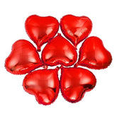 Red Heart Foil Mylar Balloons - Valentines Day Party Wedding Bachelorette Anniversary Birthday Baby Shower Party Favors Balloons Decorations, 50Pc