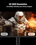 27 Inch Gaming Monitor 200Hz, 1440P Monitor With Speakers, Up To 210Hz Computer Monitors Fast Ips 1Ms, 131% Srgb, Adaptive Sync, Tilt/Swivel/Pivot/Height Adjustment, Hdmi Displayport, White H27T6