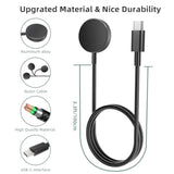 Upgrade Metal Case Nylon Charger Cable Compatible With Samsung Galaxy Watch Charger, Usb-C Charging Cable For Galaxy Watch 7/6/6 Classic/5/5 Pro/Ultra-2 Pack