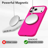 Silicone Case for iPhone 17 Pro Max Compatible with Magsafe Magnetic Wireless Charging, Slim Thin Soft Rubber Gel with Magnet, Matte TPU Mag Cover