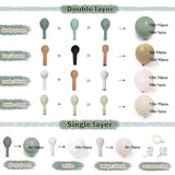 105pcs Dusty Green Nude Balloon Garland Kit for Baby Shower & Parties