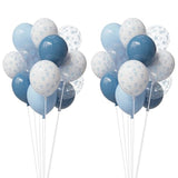 Dusty Blue Bow Balloon Kit β 34Pcs Light Blue And Clear Printed Bow Balloons Garland For Coquette Birthday Party Decorations, Baby Shower, Beach Bridal Shower,Room And Wall Decor