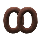 kwmobile 2X Earpad Compatible with Sennheiser HD515 / HD555 / HD595 / HD518 - Replacement Velour Earpad Cushion for Headphones - Brown