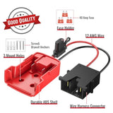 Power Wheel Adapter Compatible With Milwaukee 18V Battery With Wire Harness Connector Compatible With 12 Volt Power Wheel, 12Awg Wire With 40A Fuse