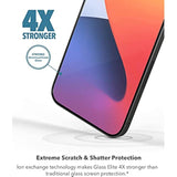 ZAGG InvisibleShield Glass Elite+ Plus Screen Protector for iPhone 12 and PRO β Strongest Tempered Glass, Smudge-Free ClearPrint, Extreme Shatter, Impact Scratch Protection - 2 PACK Transparent