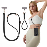 Adjustable Phone Lanyard Crossbody & Wrist Strap Universal Fit Black