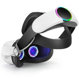 Head Strap With Battery For Oculus Quest 2, 10000Mah Fast Charging Battery Pack Extend 8H Playtime, Adjustable Elite Strap Replacement With Rgb Light Enhanced Comfort Support & Balance In Vr