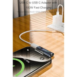 Usb C Splitter With 100W Fast Charging, Dual Usb C Headphone And Charger Adapter Dongle For Iphone 16/15 Series, Ipad, Macbook, Galaxy S24/S23 And More (Grey)