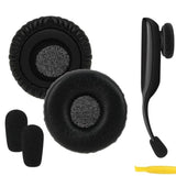 Geekria QuickFit Replacement Ear Pads for Blue Parrott C400-XT Headphones, Ear Cushions, Repair Parts (Black)
