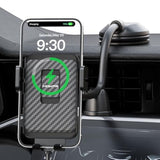 Wireless Car Charger, 15W Fast Charging Car Mount Auto-Clamping Car Charger, Dashboard Windshield Phone Holder Compatible With Iphone 15/14/13/13 Pro/12 Pro12/11/X/8, Samsung S23/S22/S10/S9/S8