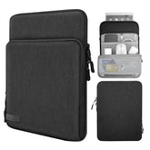 MoKo 8-9 Inch Tablet Sleeve Bag Carrying Case with Storage Pockets Fits New iPad mini (A17 Pro) 8.3" 2024, iPad mini 6/5/4/3/2/1th 8.3"/7.9" 2021-2012, Galaxy Tab A7 Lite 8.7" 2021, Black & Gray