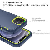 Compatible With Iphone 12/Iphone 12 Pro Case With Hd Screen Protector, Heavy Duty Shockproof & Dustproof & Dropproof 3-Layer Cover Phone Case (Darkbluegreen)