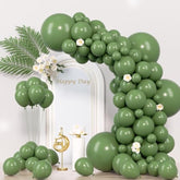 130 Sage Green & Olive Balloons, Mixed Sizes for Party, Wedding, Baby Shower and More