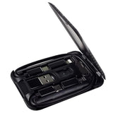 Usb Type C To C Charging And Data Transfer Cable With 3 Adapters Combination Set In Credit Card Size Case, Black