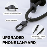 Universal Phone Lanyard Adjustable Crossbody Strap for iPhone 16 Pro Max Black