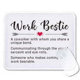 Funny Inspirational Mouse Pad Gifts - Work Bestie Definition - Non-Slip Mousepad With Stitched Edge - Rectangular Mouse Mat For Work Laptop - Thank You Gifts For Employee, Coworker, Friend