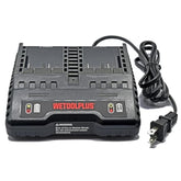20V Max Lithium-Ion Dual-Port Fast Charger With Quick Battery Charging Compatible With Hyper Tough Ht21-401-003-13