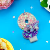 Birthday Number Candles Pink And Purple Butterfly Birthday Candles For Cake Glitter Number 9 Candle Cake Topper With Sequins For Girls And Women Anniversary Celebrations Supplies