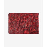 13 Inch Laptop Sleeve Compatible With Macbook Pro & Macbook Air, Premium Leather, Hand-Made, Wildlife Edition , Crocodile Red.