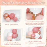 Rose Gold Birthday Decorations With Metallic Pearl Rose Gold Confetti Light Pink White Foil Balloons Fringe Curtain Banner Happy Birthday Decorations For Women