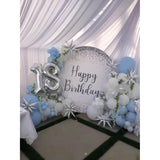 22" Silver Explosion Star Balloons Spike Cone Foils for NYE & Disco Parties