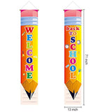 Welcome Back to School 2025 Porch Sign & Hanging Banner Decorations