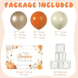 Autumn Baby Shower Balloon Decor Set: Pumpkin Theme, Backdrop & Baby Boxes