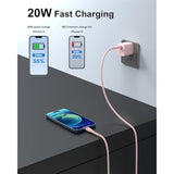 Usb C Charger Type C 20W Fast Speed Wall Adapter, 2 Pack Power Block 4Ft Type C To C Charging Cable Compatible With Samsung Galaxy S22 Note Google Pixel Macbook (2 X Pink Chargers)