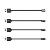 4 Short Usb Type C Cables (9In/23Cm) Nylon Braided Fast Charge & Sync Usb C To Usb 3.0 Cables For Iphone 16, 15, Samsung Galaxy S23 S22 S21 Note 10, Google Pixel,Lg V20 G6, Charging Station