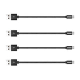 4 Short Usb Type C Cables (9In/23Cm) Nylon Braided Fast Charge & Sync Usb C To Usb 3.0 Cables For Iphone 16, 15, Samsung Galaxy S23 S22 S21 Note 10, Google Pixel,Lg V20 G6, Charging Station