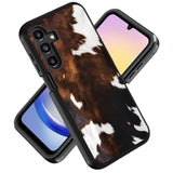 For Samsung Galaxy A16 5G Phone Case, Military Grade Heavy Duty 3-Layer Shockproof Drop Protective Cover For Samsung Galaxy A16 5G, Brown Cow Print