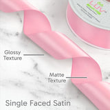 Solid Satin Ribbon, 1-1/2"/50 Yd, Pink