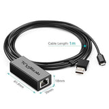 Usb Ethernet Adapter (Grey) For Firesticks (Gen 2 And 4K Versions) Chromecast